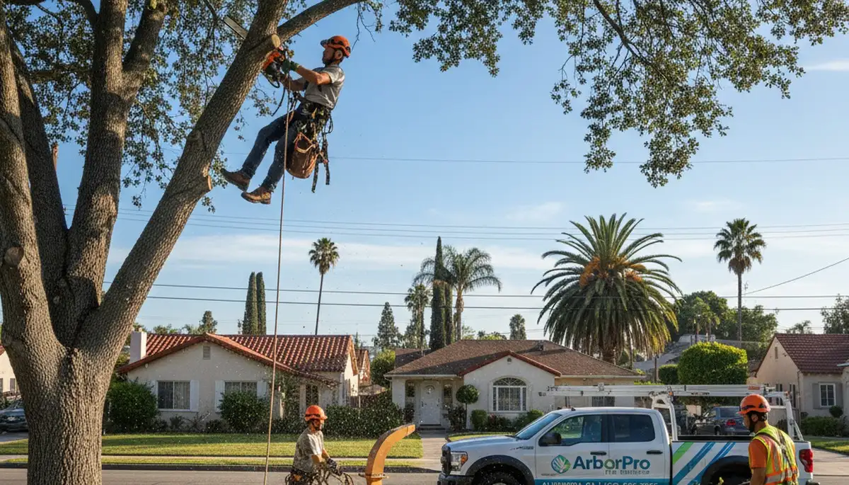 Professional tree removal service in Los Angeles CA clearing large trees safely