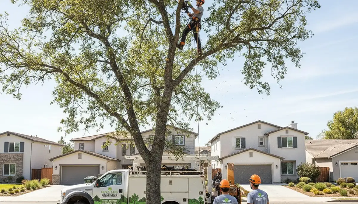 Professional tree removal service in Los Angeles CA safely cutting and clearing large trees