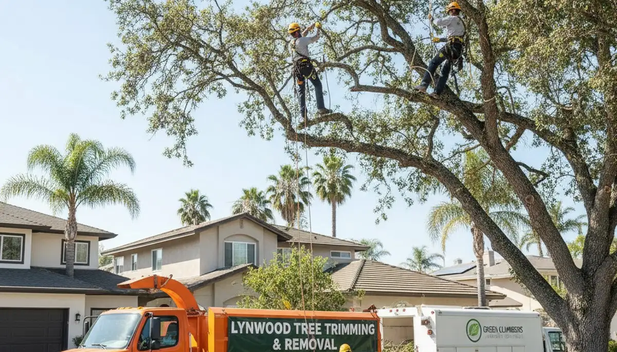 Professional tree removal service in Los Angeles CA removing large tree safely